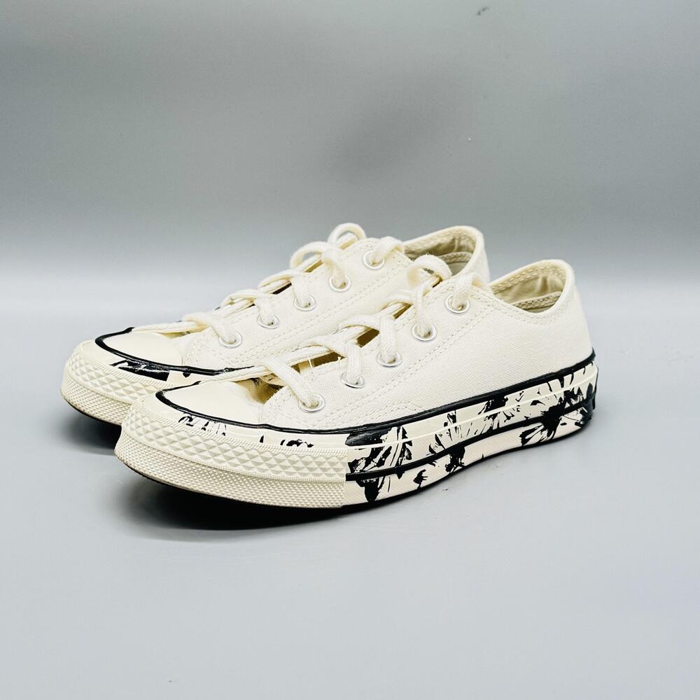 Converse Shoes Womens 5 White Chuck Taylor All Star 70 Low Top Splatter Sneakers - Picture 4 of 12